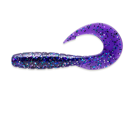 Mighty Grub 060 Dark Violet/Peacock & Silver