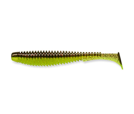 U-Shad 203 Green Pumpkin/Flo Chartreuse