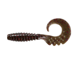 Fancy Grub 050 Green Pumpkin Brown/Red & Purple